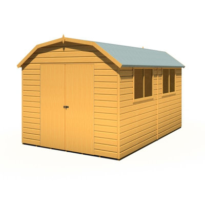 Shire Barn 12X8 Dd Premium Sheds - L257.4 X W371.4 X H225.6 Cm