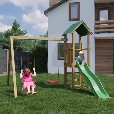 Shire Lucas Play Centre With Double Swings And Slide from B&Q