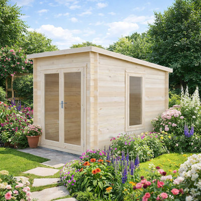 B&Q -  Emneth 10X7 19mm Summer House Log Cabin