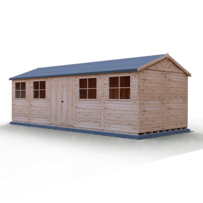 Shire The Premium Mammoth 10X25Ft Workshop Dd With Interchangeable Panels