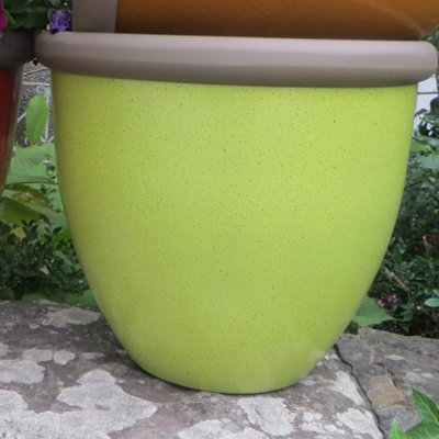  - Anglo Eastern Trading Co 40Cm Belair Apple Green Planter Pot