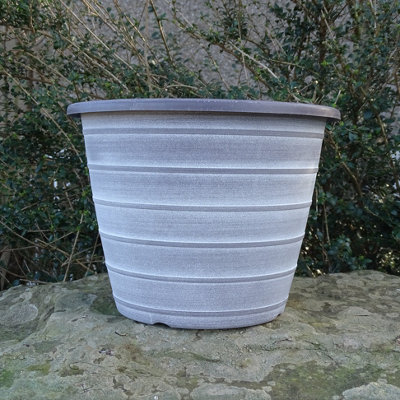  - Anglo Eastern Trading Co 30Cm Olympia Chocolate With White Planter Pot