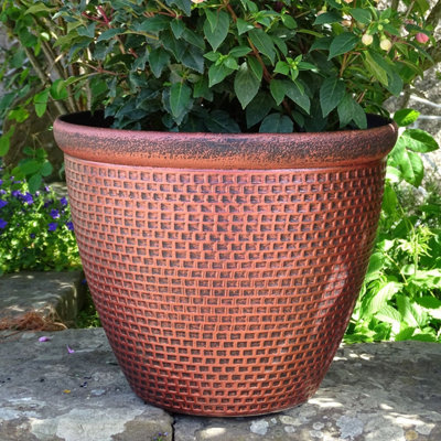  - Anglo Eastern Trading Co 36Cm  Cromarty Planter Antique Copper Planter Pot