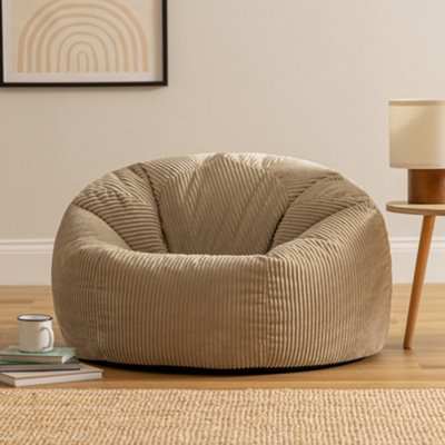 icon Kingston Beanbag Corduroy Natural Beige from B&Q
