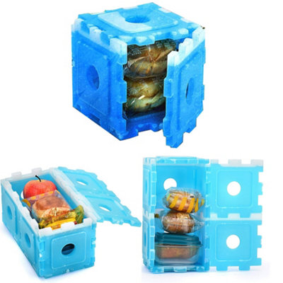 B&Q -  Freezer Blocks Cool Bag Ice Packs Cooler Cubes Portable Car Picnic Lunch Box