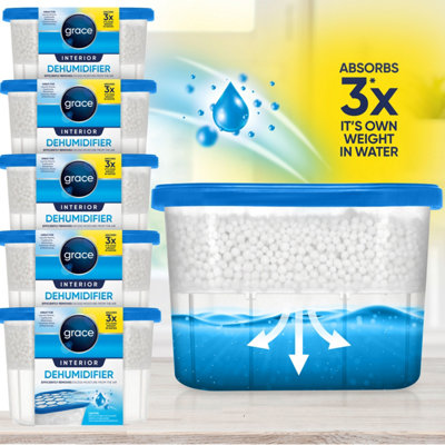 Grace 10 Pack 500Ml Dehumidifier Condensation Remover Moisture Absorber Damp Mould from B&Q