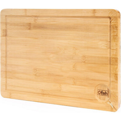 B&Q -  Extra Large Wooden Chopping Board With Juice Groove Organic Food Chopping Board - Image 2