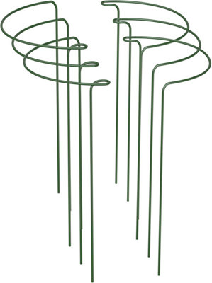 Vivo 6 Pack Plant Support Stakes 25 X 44Cm Metal Plant Supports Ring Cage from B&Q
