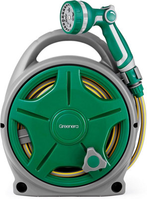 Vivo 20M Garden Hose Reel Compact Portable Adjustable Spray Gun Nozzles Retractable from B&Q
