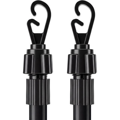 Vivo 2.4M Telescopic Washing Drying Line Prop Pole Metal Clotheslines Laundry SupportBlack2 Pack (2 Poles) from B&Q