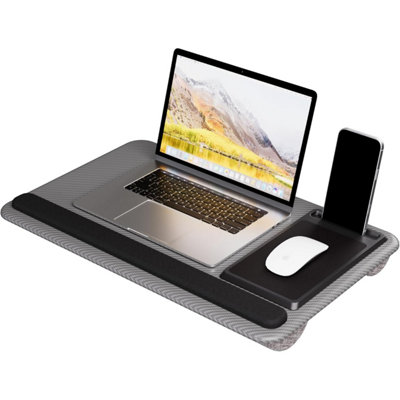 Vivo Portable Laptop Lap Desk Tray Cushion Lightweight Stand Mouse Pad Wrist RestGrey from B&Q
