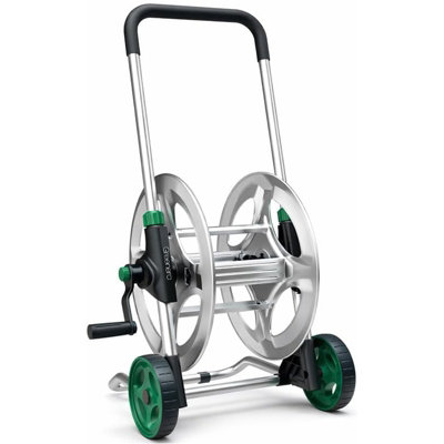 Vivo Metal Hose Reel Cart For 1/2" Hoses 60M Maximum Winding Capacity Trolley Crank from B&Q