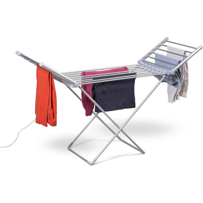 Vivo Electric Heated Clothes Airer Dryer Portable Indoor Horse Rack Laundry Folding from B&Q