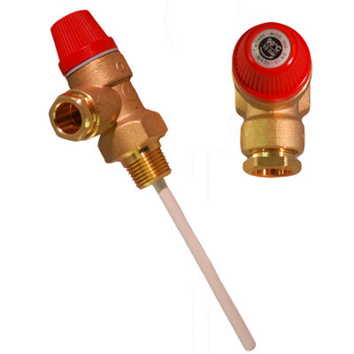 B&Q Altecnic Pressure And Temperature Relief Valve 10Bar 1/2 Tpr15