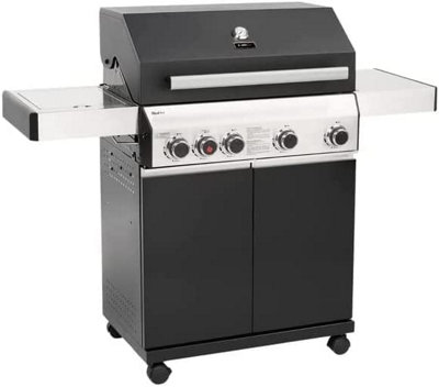Cosmogrill 4+1 Premium Black Gas Barbecue With Ceramic Sear Burner & Side Ring BurnerInc Weekend Delivery from B&Q