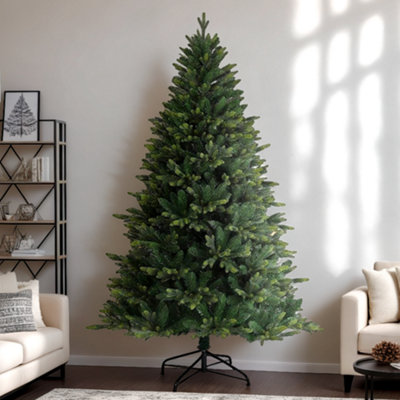 Evre Brunswick Spruce Extra Bushy Artificial Christmas Tree 8 Ft 240Cm 1500 Tips4/5/6/7/8 Ft Available from B&Q