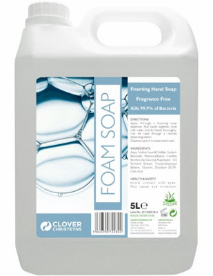Clover Chemicals Foam Soap Antibacterial Cleaner 5L from B&Q