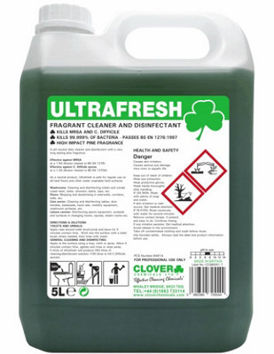 Clover Chemicals Ultrafresh Perfumed Cleaner And Disinfectant 5L from B&Q