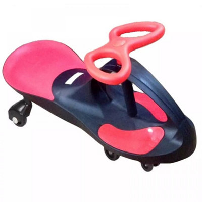 Rexco Black Swing Car Ride On Swivel Scooter Childrens Toy Wiggle Gyro Twist & Go Gift - Image 4