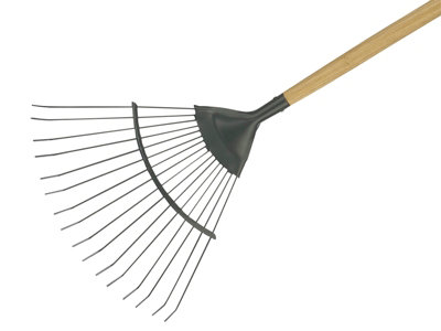 Kent & Stowe Unisex Beige Carbon Steel Long Handled Lawn & Leaf Rake In - Image 7