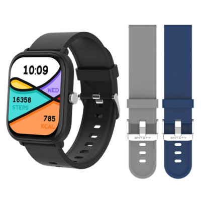  - Entity Aero Smartwatch Blue & Grey Silicone Ip68 Mic & Speaker 2.01" Full Touch