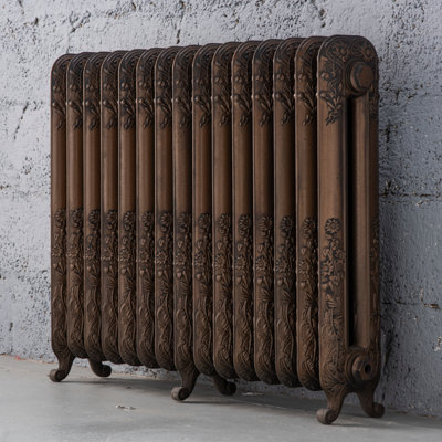 Arroll Daisy Cast Iron Bronze 15 Column Radiator(W)1009mm X (H)794mm from B&Q