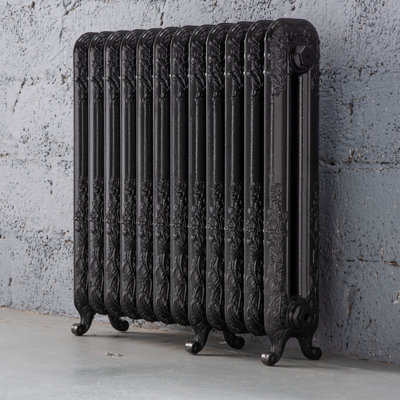 Arroll Daisy Cast Iron Pewter 12 Column Radiator(W)814mm X (H)794mm from B&Q