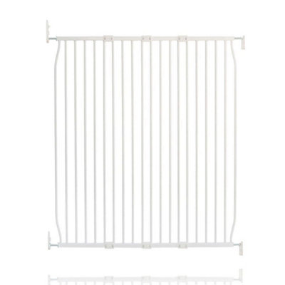 B&Q -  Extra Tall Screw Fit Metal Baby GateWhite130Cm140Cm
