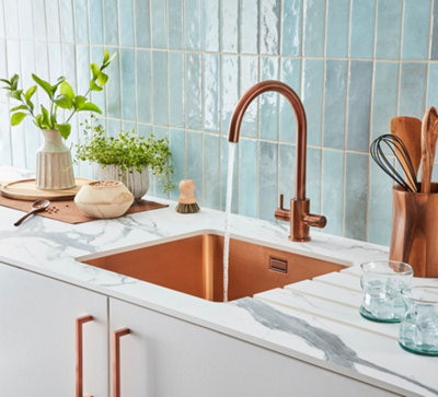 B&Q -  Loreto Mixer Tap In Regency Copper Lor10Rc