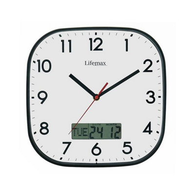  - Lifemax Clear Time Day Date Wall Clock