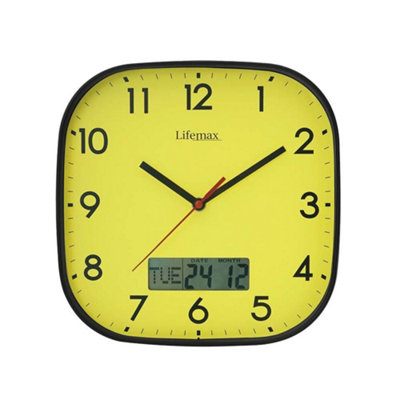  - Lifemax High Contrast Clear Time Day Date Wall Clock
