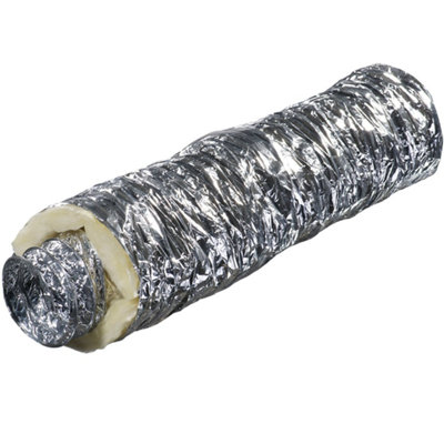 Generic Thermally Insulated Flexible Ducting 100mm X 10MTd100 from B&Q