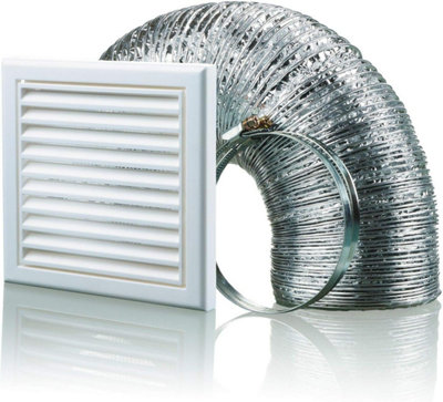 Blauberg Cooker Hood Duct Vent Kit Fan Extract 150mm White from B&Q