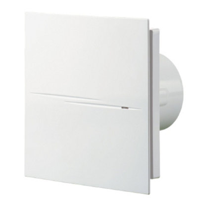 Blauberg Calm Design Low Noise Energy Efficient Bathroom Extractor Fan White 100mm Timer from B&Q