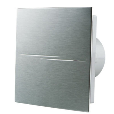 Blauberg Calm Design Hi Tech Low Noise Energy Efficient Bathroom Extractor Fan Chrome 100mm Standard from B&Q