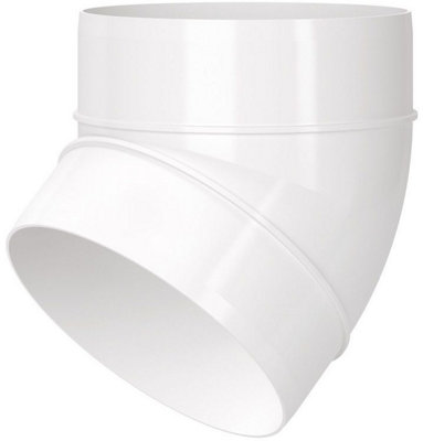 Blauberg Circular Round Plastic Ventilation Duct 45 Degree Elbow Bend5" 125mm from B&Q