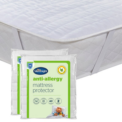 B&Q -  Anti Allergy Mattress ProtectorSmall Double2 Pack