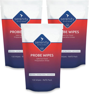 Serenity Hygiene Probe WipesAntibacterial Probe & Kitchen WipesRefill Pack Of 3