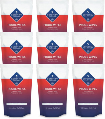 Serenity Hygiene Probe WipesAntibacterial Probe & Kitchen WipesRefill Pack Of 12