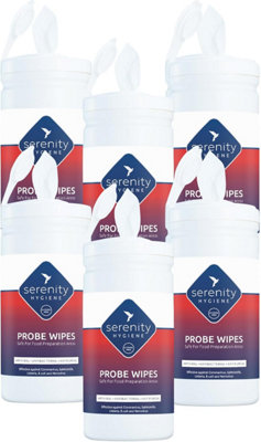 Serenity Hygiene Probe Wipes Antibacterial Probe & Kitchen WipesPack Of 6