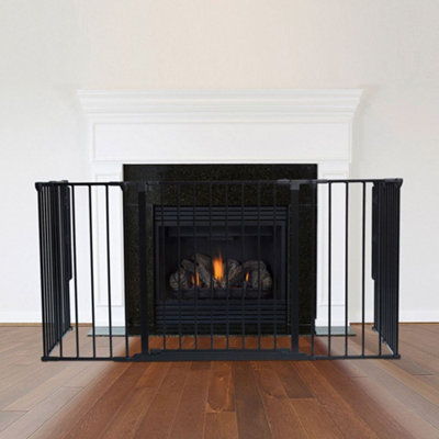 Safetots Multi Panel Fire Surround71Cm Deep X 138Cm WideBlack70Cm TallChild And Pet SafetyBaby And Toddler Fire Guard from B&Q