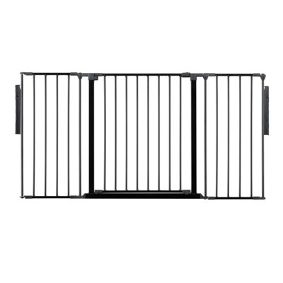 Safetots Premium Multi Panel Room DividerUp To 148Cm WideBlack70Cm TallFlexible Barrier With Door For Baby And Toddler from B&Q