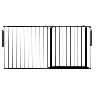 Safetots Premium Multi Panel Room DividerUp To 154Cm WideBlack70Cm TallFlexible Barrier With Door For Baby And Toddler from B&Q
