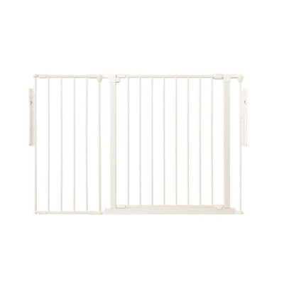 Safetots Premium Multi Panel Room DividerUp To 115Cm WideWhite70Cm TallFlexible Barrier With Door For Baby And Toddler from B&Q