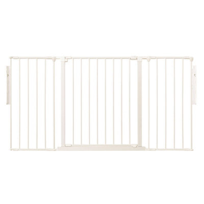 Safetots Premium Multi Panel Room DividerUp To 148Cm WideWhite70Cm TallFlexible Barrier With Door For Baby And Toddler from B&Q