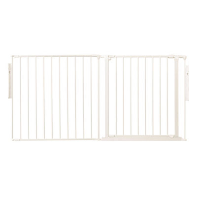 Safetots Premium Multi Panel Room DividerUp To 154Cm WideWhite70Cm TallFlexible Barrier With Door For Baby And Toddler from B&Q