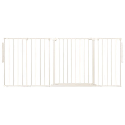 Safetots Premium Multi Panel Room DividerUp To 181Cm WideWhite70Cm TallFlexible Barrier With Door For Baby And Toddler from B&Q