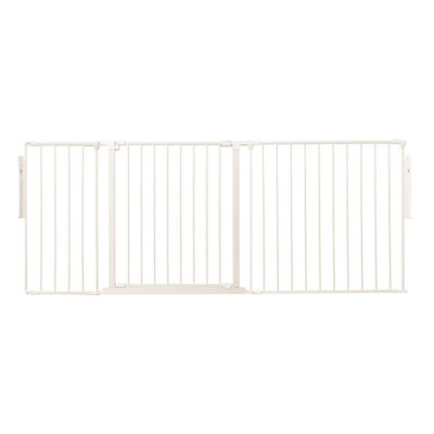 Safetots Premium Multi Panel Room DividerUp To 187Cm WideWhite70Cm TallFlexible Barrier With Door For Baby And Toddler from B&Q