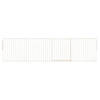 Safetots Premium Multi Panel Room DividerUp To 298Cm WideWhite70Cm TallFlexible Barrier With Door For Baby And Toddler from B&Q