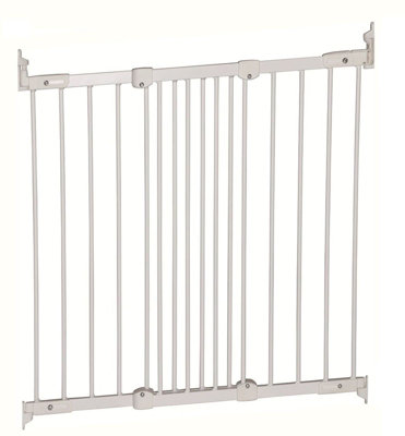 Safetots Diagonal Fit Baby Gate, 67Cm - 105.5Cm, Metal, Multi Fit Stair Gate, Diagonal Fit Safety Gate White